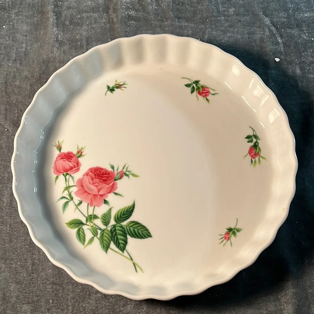 VTG Floral Pie Plate